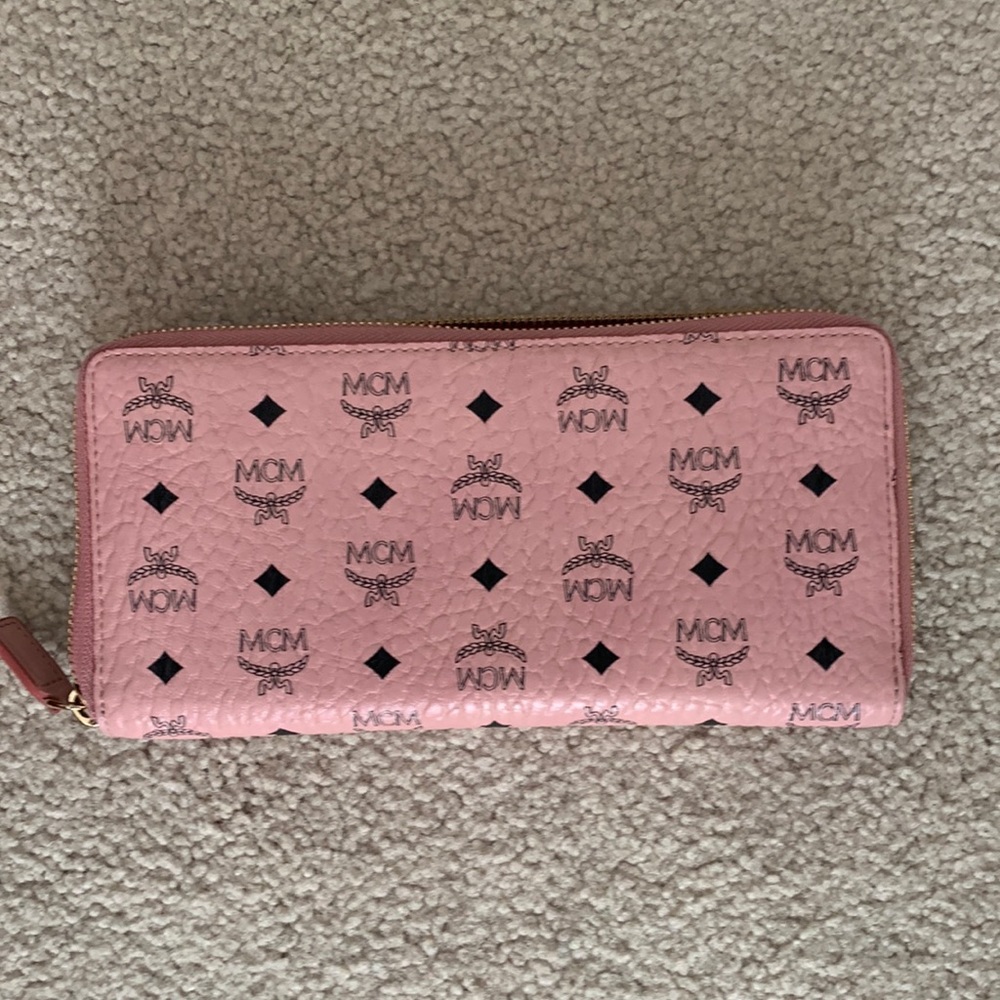 MCM Pink Logo Wallet
